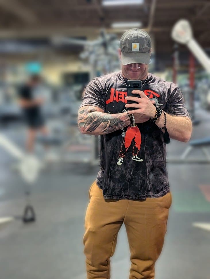 Andrew Brough in the gym
